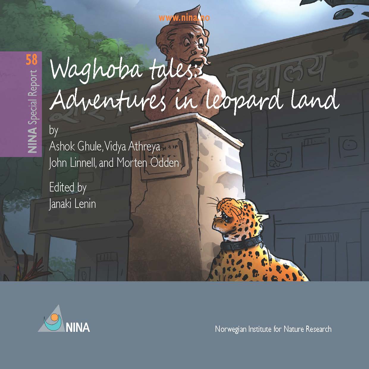Front page of the booklet Waghoba tales: Adventures in leopard land. Photo.
